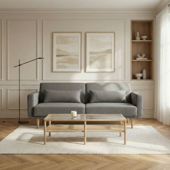 Emma - Canapé convertible 3 places en tissu