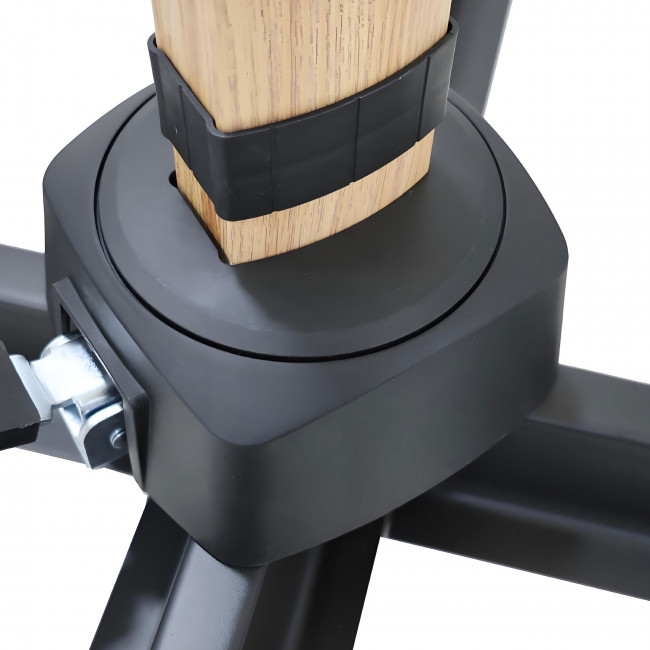 Veya - Parasol rectangulaire déporté en aluminium et effet bois 3x4m