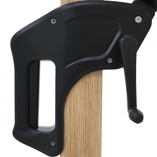 Veya - Parasol carré déporté en aluminium et effet bois 3x3m