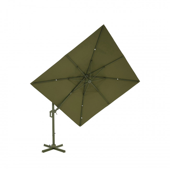 Veya - Parasol carré déporté en aluminium 3x3m	