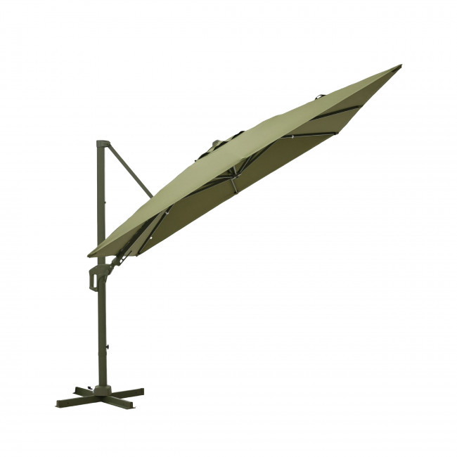 Veya - Parasol carré déporté en aluminium 3x3m	