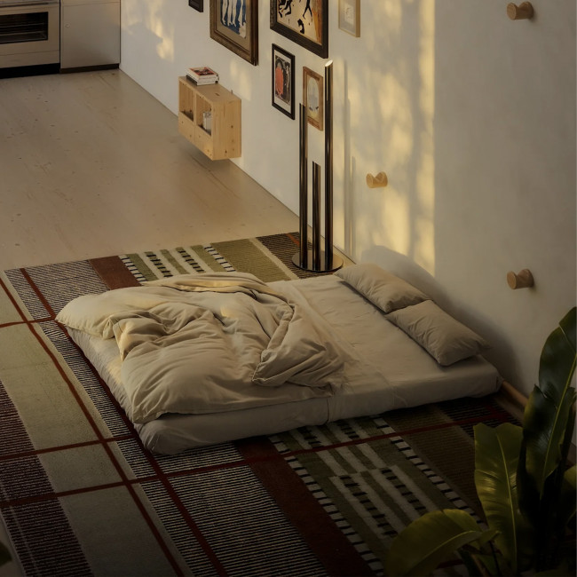 Hooked - Fauteuil convertible en tissu et bois avec accroches murales