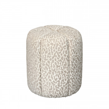 Flower - Pouf en tissu imprimé animal ø38cm
