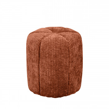 Flower - Pouf rond en velours côtelé ø38cm