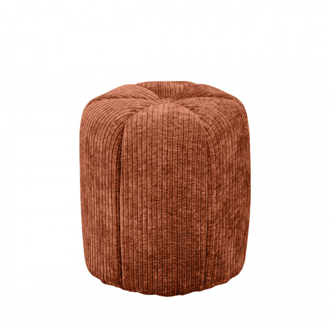 Flower - Pouf rond en velours côtelé ø38cm