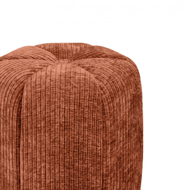 Flower - Pouf rond en velours côtelé ø38cm