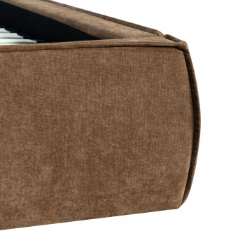 Liberia - Lit coffre en tissu chenille 160x200cm