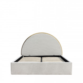 Brie - Lit coffre en tissu avec rangements intégrés 140x190cm