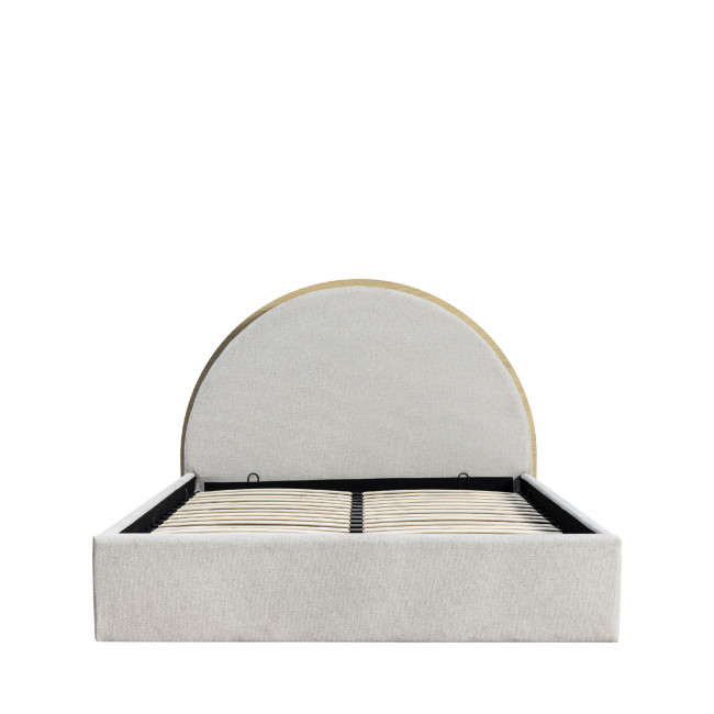 Brie - Lit coffre en tissu avec rangements intégrés 140x190cm