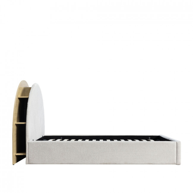 Brie - Lit coffre en tissu avec rangements intégrés 140x190cm