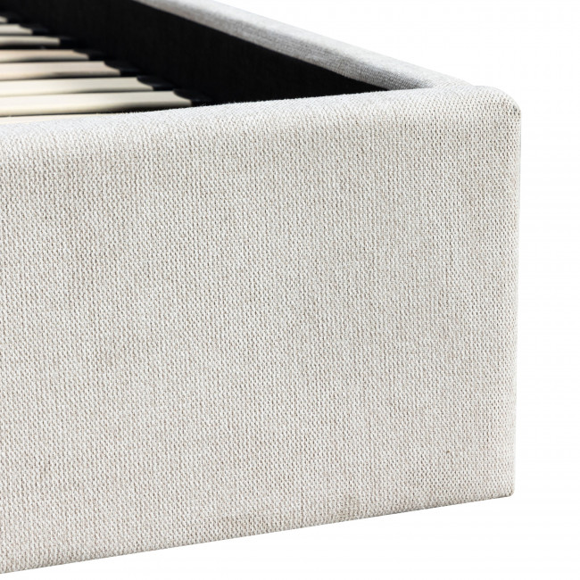 Brie - Lit coffre en tissu avec rangements intégrés 140x190cm