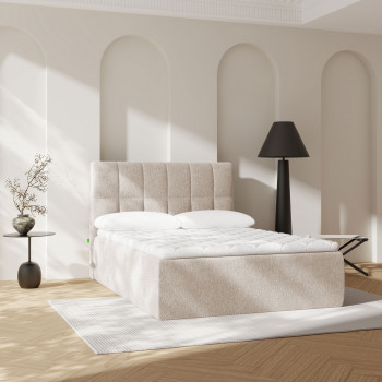 Air Nest - Lit complet boxspring en tissu 140x190cm