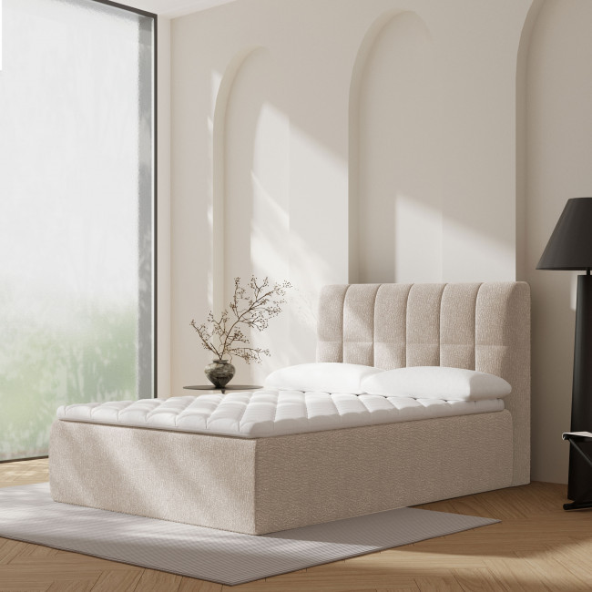 Air Nest - Lit complet boxspring en tissu 140x190cm