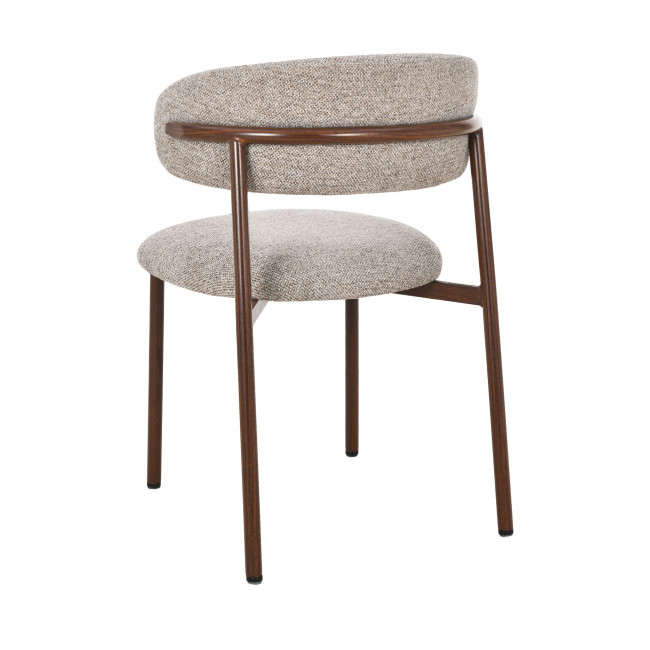 Aria - Lot de 2 chaises en tissu pieds effet bois foncé