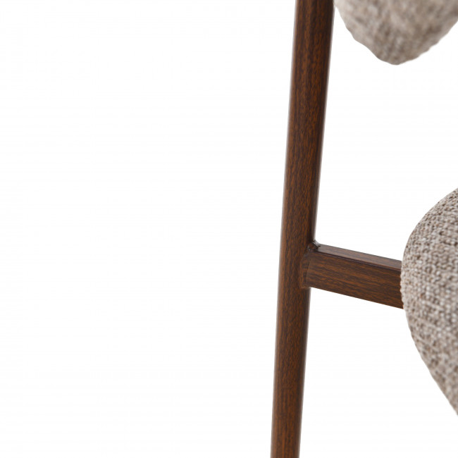 Aria - Lot de 2 chaises en tissu pieds effet bois foncé