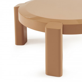 Lori - Table basse ronde en bois laqué ø87,5cm