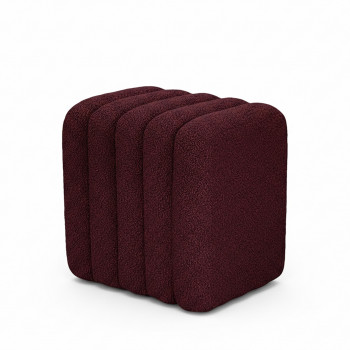 Leto - Pouf rembourré en tissu bouclette