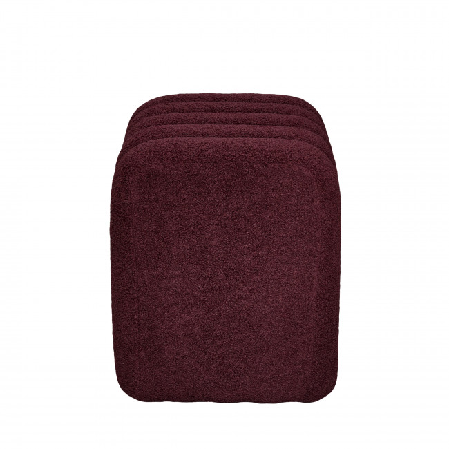 Leto - Pouf rembourré en tissu bouclette