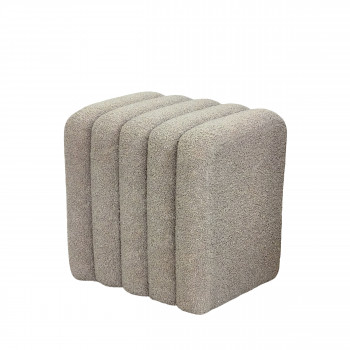 Leto - Pouf rembourré en tissu bouclette
