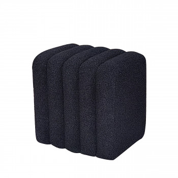 Leto - Pouf rembourré en tissu bouclette