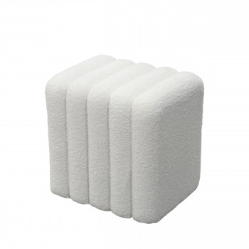 Leto - Pouf rembourré en tissu bouclette