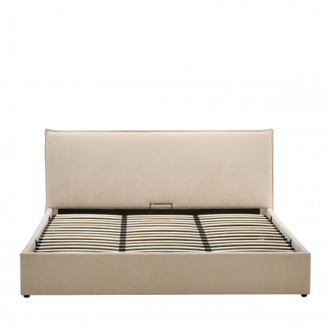 Cama -  Lit coffre en tissu 180x200cm