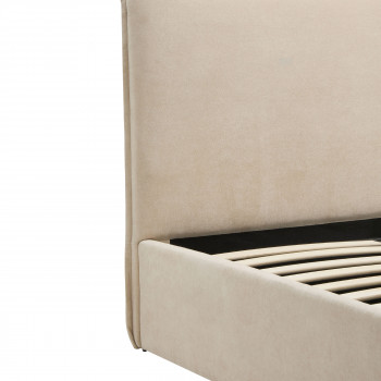 Cama -  Lit coffre en tissu 180x200cm