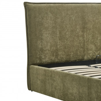 Cama -  Lit coffre en tissu 180x200cm