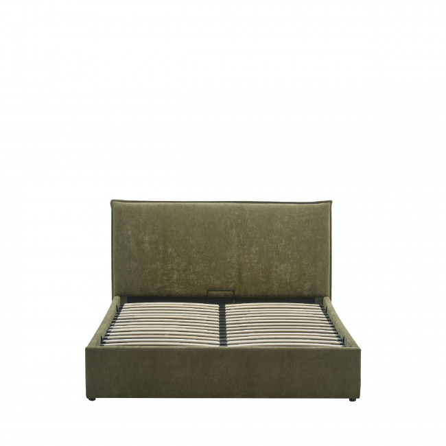 Cama -  Lit coffre en tissu 140x190cm