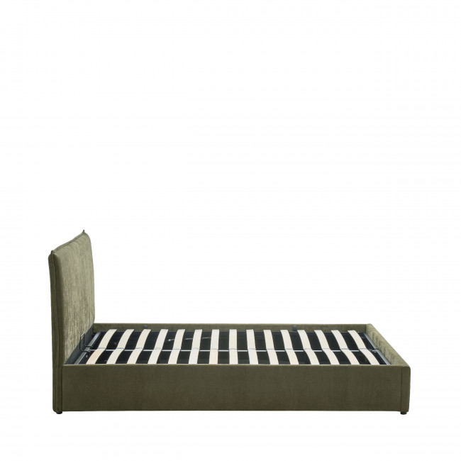 Cama -  Lit coffre en tissu 140x190cm