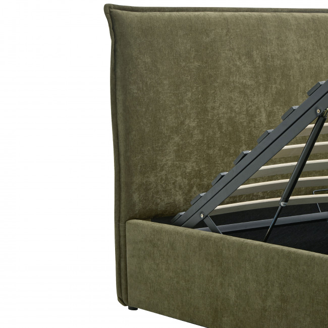 Cama -  Lit coffre en tissu 140x190cm