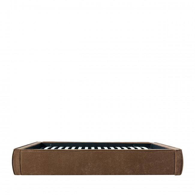 Liberio - Lit coffre en tissu 160x200cm