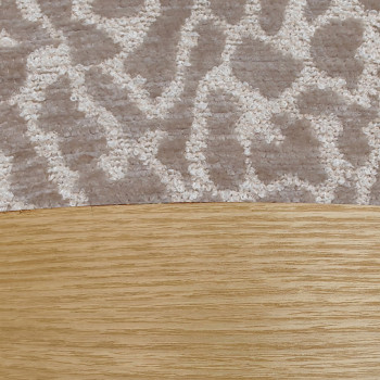 Wild - Pouf rond en tissu imprimé animal ø40cm