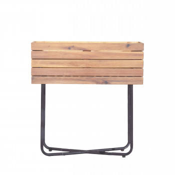 Kora - Jardinière en bois et métal H62cm