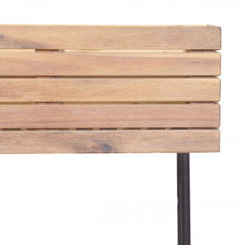 Kora - Jardinière en bois et métal H62cm