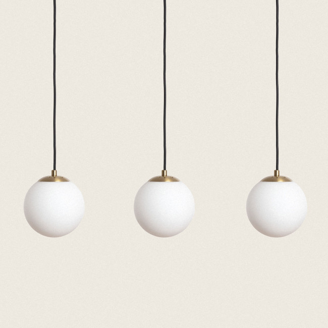 Kano - Suspension avec 3 points lumineux en verre