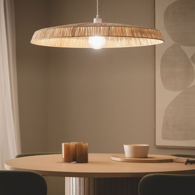 Orbe - Suspension ronde en raphia ø75cm