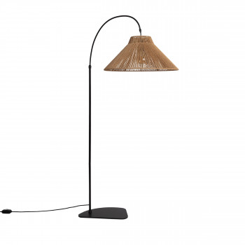 Vano - Lampadaire en métal avec abat-jour en corde H155cm
