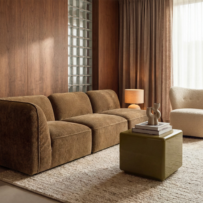 Noor - Angle réversible pour canapé modulable en velours côtelé 