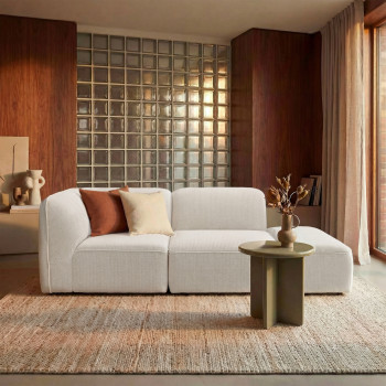 Noor - Pouf pour canapé modulable en velours côtelé 