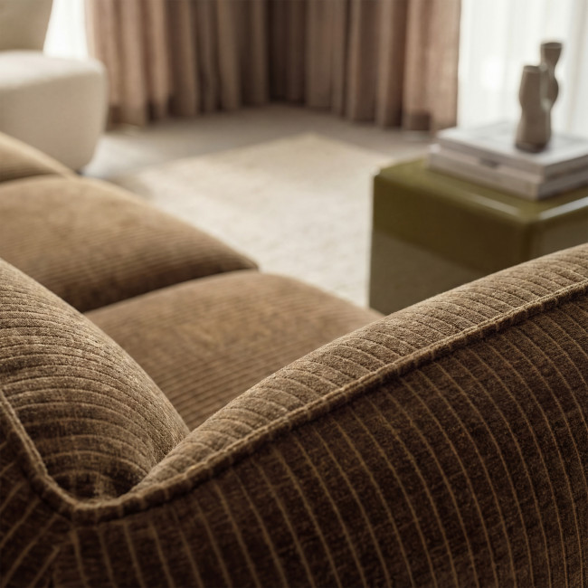 Noor - Pouf pour canapé modulable en velours côtelé 