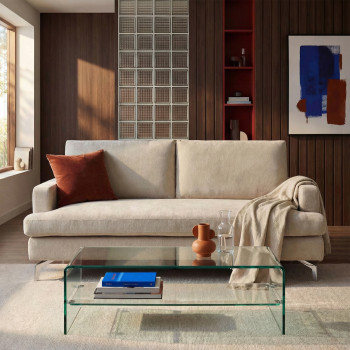 Sophie - Canapé 3 places en tissu pieds chrome