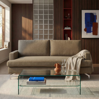 Sophie - Canapé 3 places en tissu pieds chrome