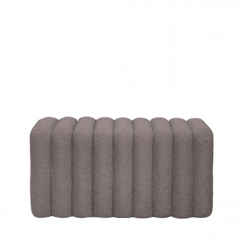 Leto - Banc rembourré en tissu bouclette L79cm