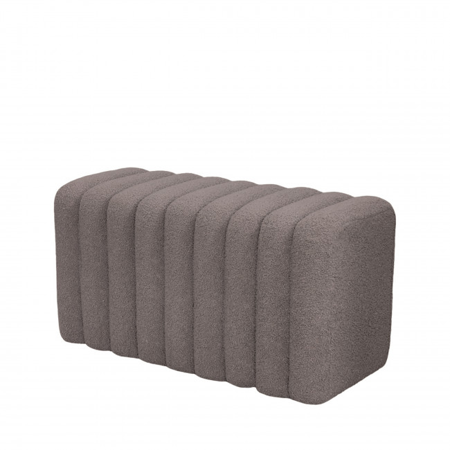 Leto - Banc rembourré en tissu bouclette L79cm