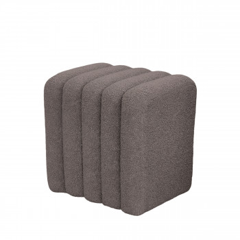 Leto - Pouf rembourré en tissu bouclette