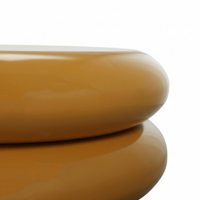 Olyn - Table basse ronde en métal finition laqué H29ø68cm