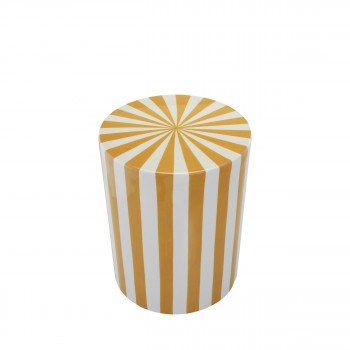 Lupa - Table d'appoint ronde à rayures ø35cm