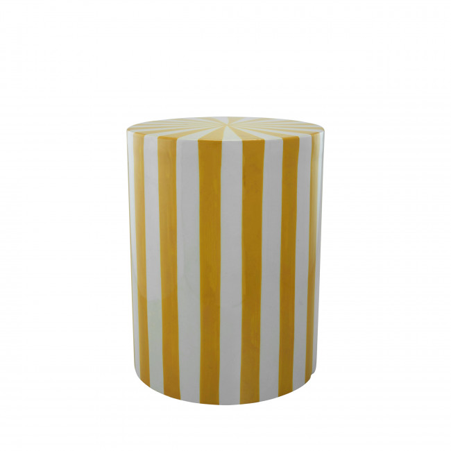 Lupa - Table d'appoint ronde à rayures ø35cm