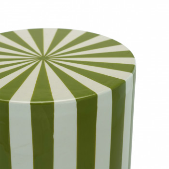 Lupa - Table d'appoint ronde à rayures ø35cm